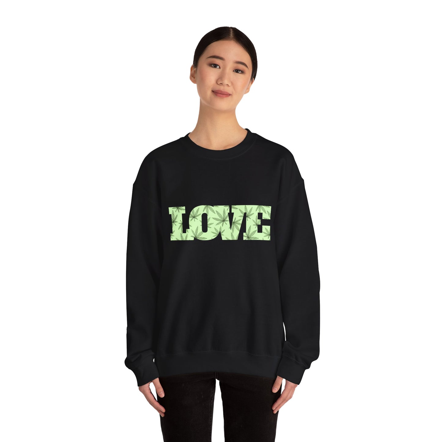 LOVE Cannabis Unisex Crewneck Sweatshirt