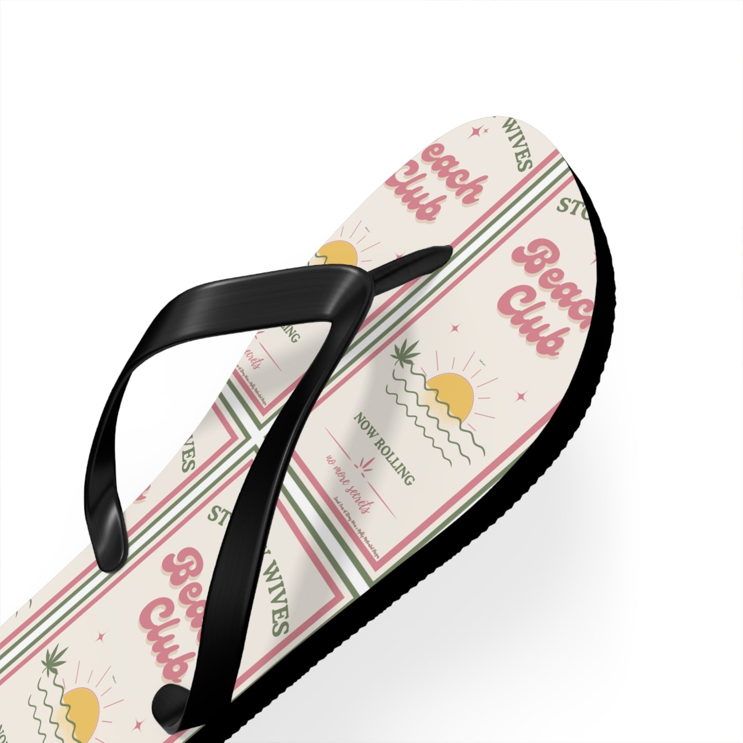 "SLOSW"  Stoney Wife Summer Sandals | The Secret Lives Of Stoney Wives Podcast Merch | Retro Flip Flops | Beach Footwear | Cushioned Summer Slides | Shoes