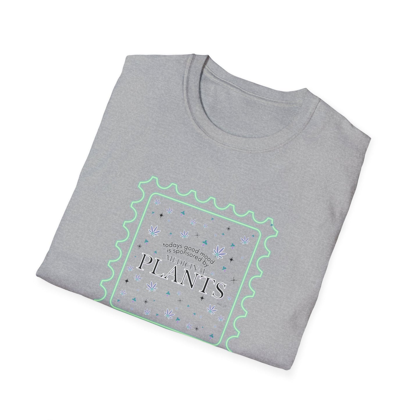 "Terps Heal" Today's good mood... Plants Shirt – Botanical Graphic Tee, Streetwear Plant T-Shirt, Nature Aesthetic Neon Tee, Unisex Softstyle Shirt