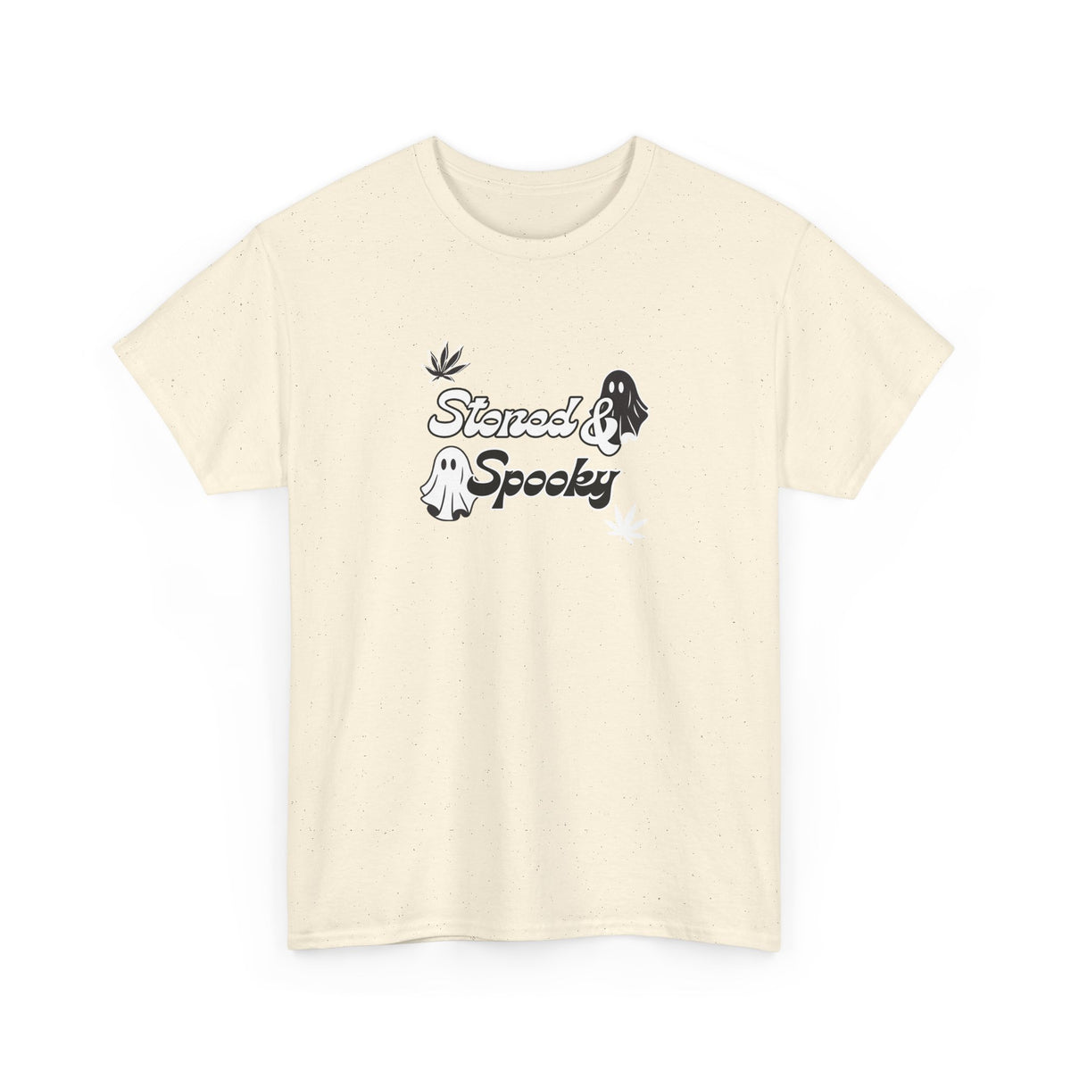 "Stoned & Spooky" Halloween T-Shirt | Retro Ghost Graphic Tee | Funny Spooky Season Shirt | Unisex Fall Streetwear | Highly Motivated Designs