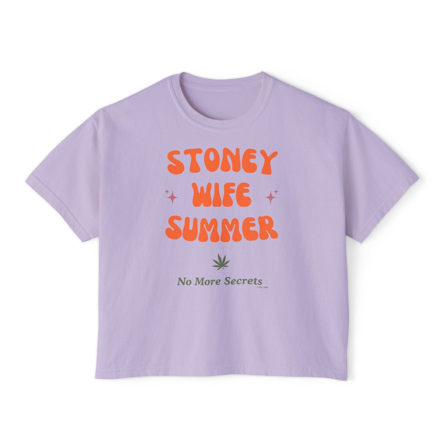 "SLOSW" Stoney Wife Summer Crop Tee | The Secret Lives Of Stoney Wives Podcast Merch | Retro Cropped Boxy Baby Comfort Colors T-Shirt