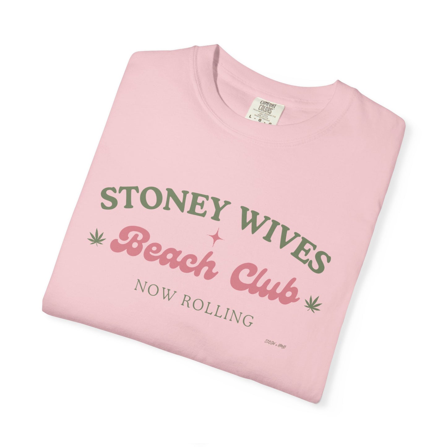 “SLOSW” Stoney Wives Beach Club | Comfort Colors Graphic T-Shirt | The Secret Lives of Stoney Wives Podcast Merch | Retro Summer Tee