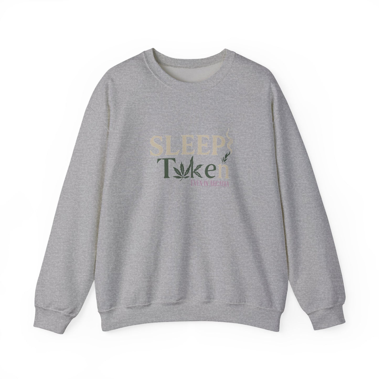 Sleep Token Unisex Heavy Blend™ Crewneck Sweatshirt with Cannabis Design