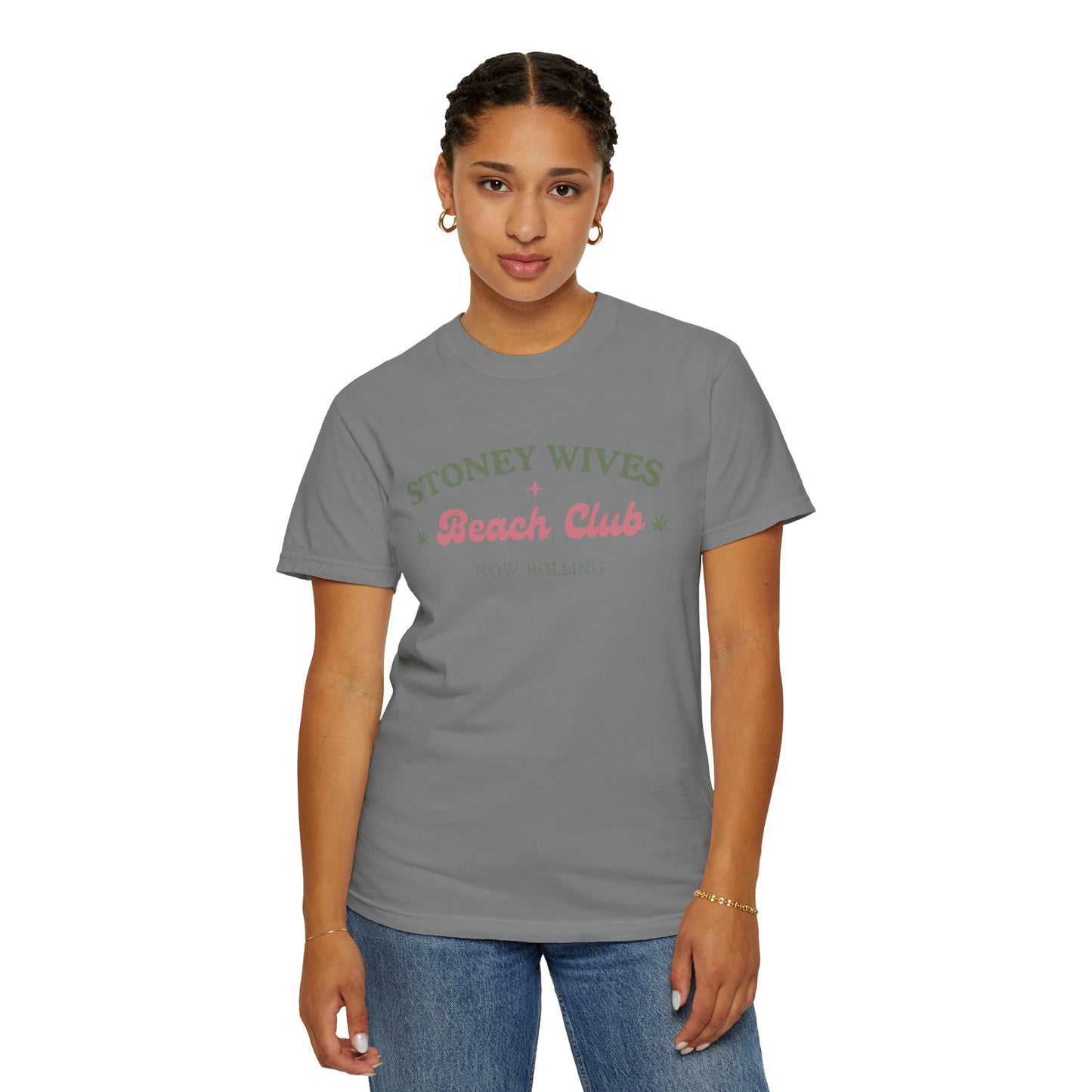 “SLOSW” Stoney Wives Beach Club | Comfort Colors Graphic T-Shirt | The Secret Lives of Stoney Wives Podcast Merch | Retro Summer Tee