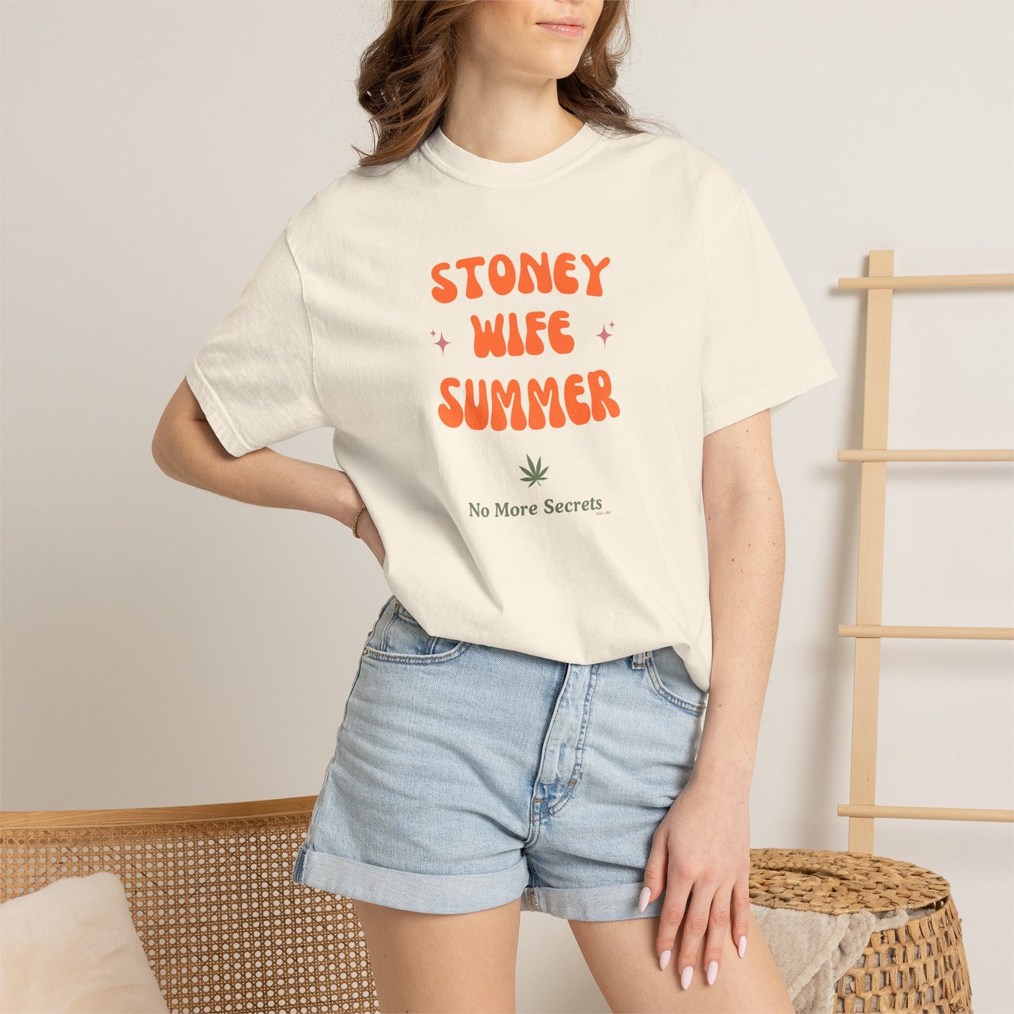 "SLOSW" Stoney Wife Summer Graphic T-shirt | The Secret Lives of Stoney Wives Podcast Merch | Retro Summer Comfort Colors Tee Shirt