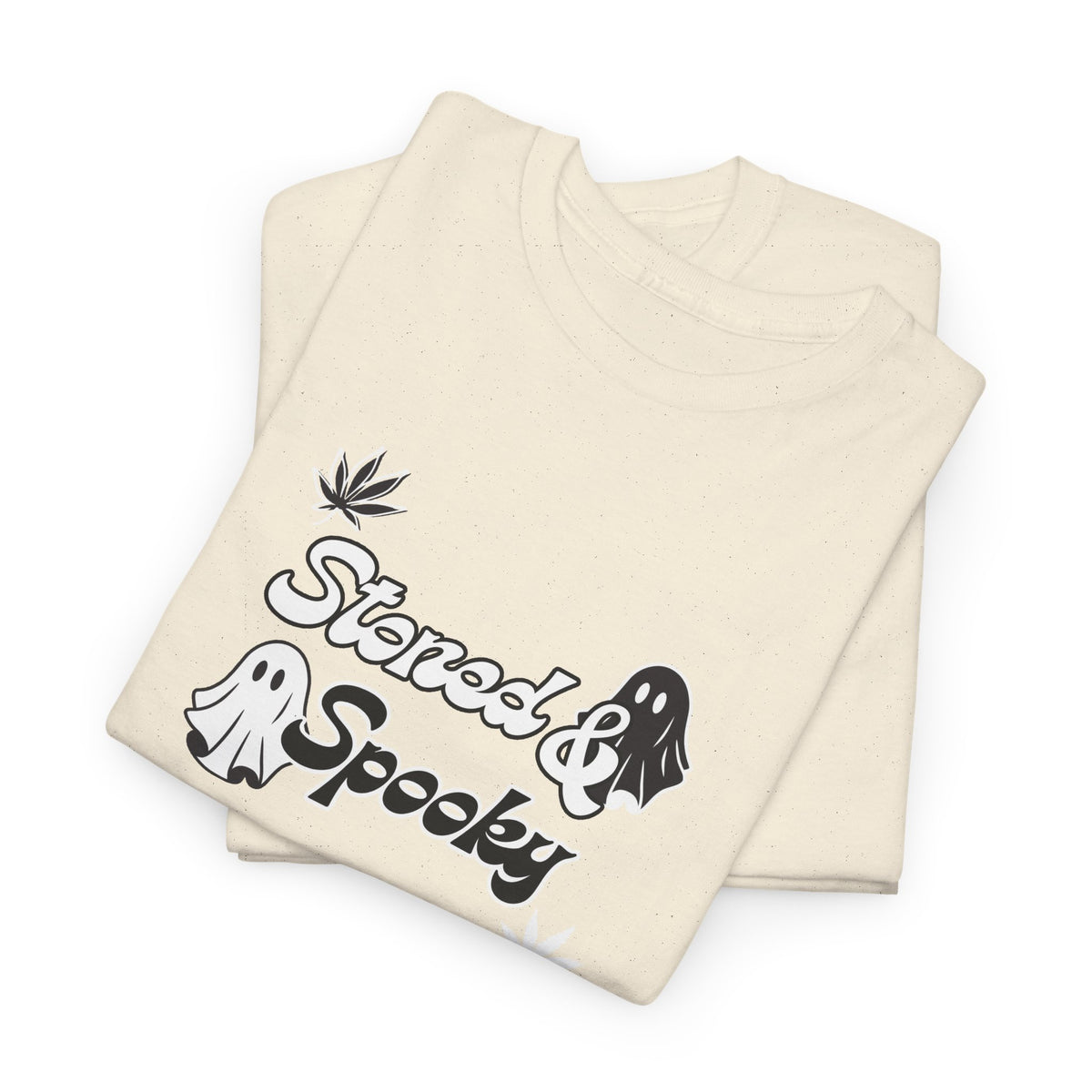 "Stoned & Spooky" Halloween T-Shirt | Retro Ghost Graphic Tee | Funny Spooky Season Shirt | Unisex Fall Streetwear | Highly Motivated Designs