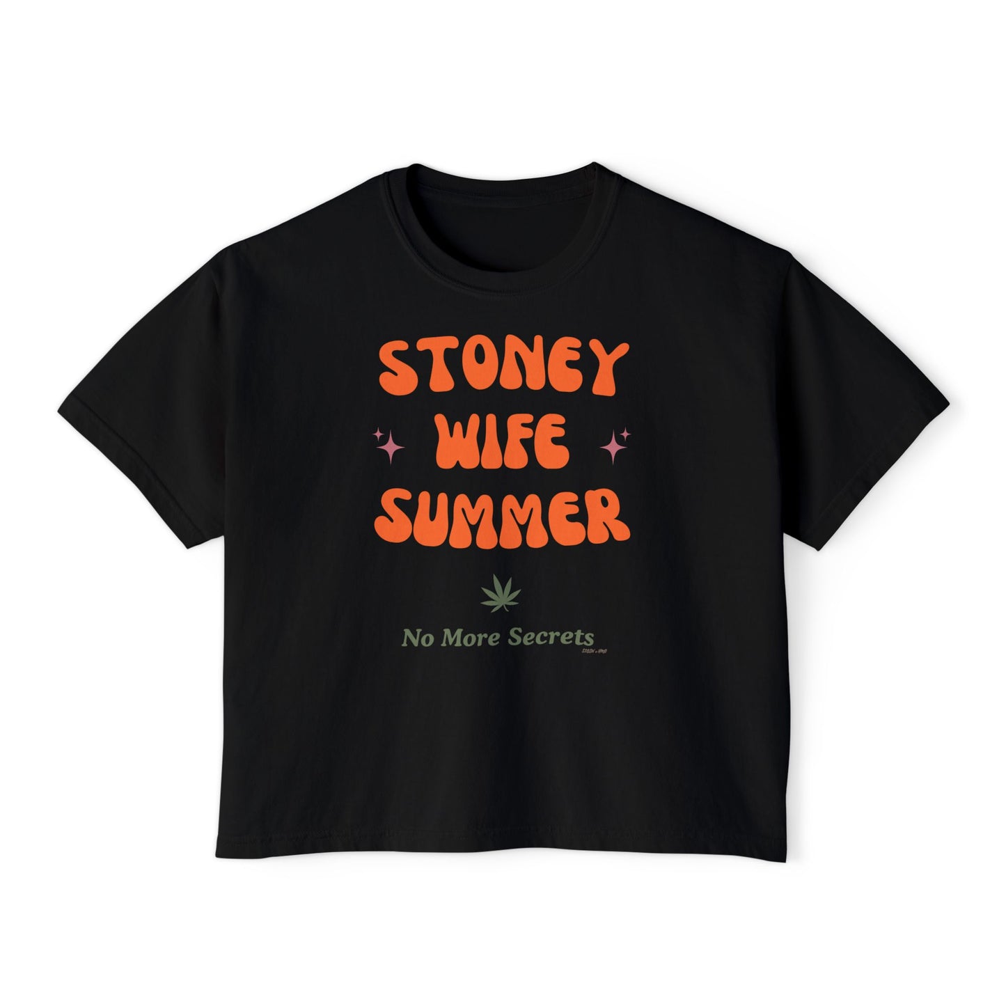 "SLOSW" Stoney Wife Summer Crop Tee | The Secret Lives Of Stoney Wives Podcast Merch | Retro Cropped Boxy Baby Comfort Colors T-Shirt
