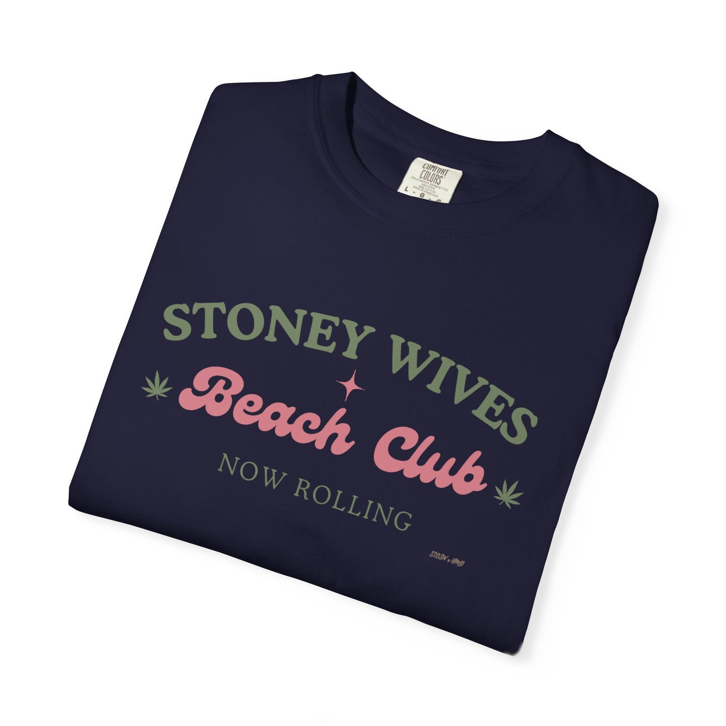 “SLOSW” Stoney Wives Beach Club | Comfort Colors Graphic T-Shirt | The Secret Lives of Stoney Wives Podcast Merch | Retro Summer Tee