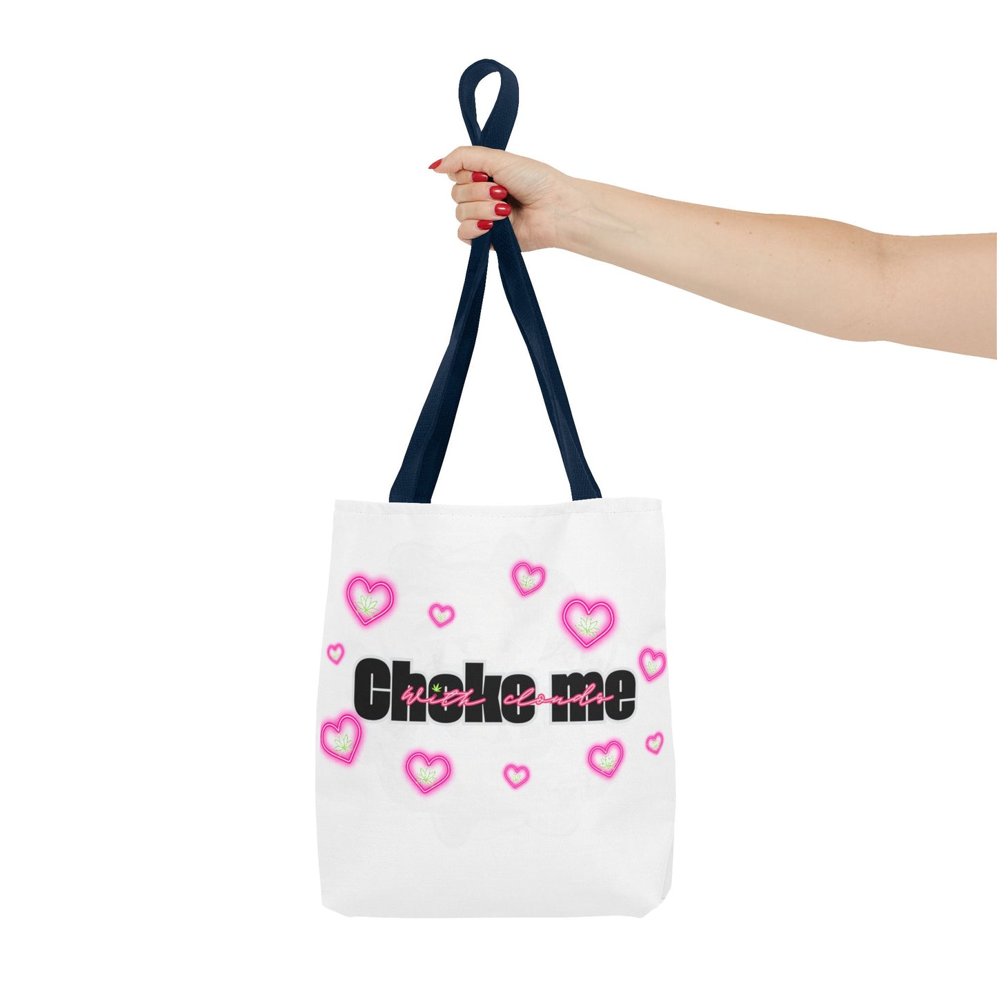 Choke Me with Clouds Tote Bag - Cute Heart Design for Trendy Fashion Lovers