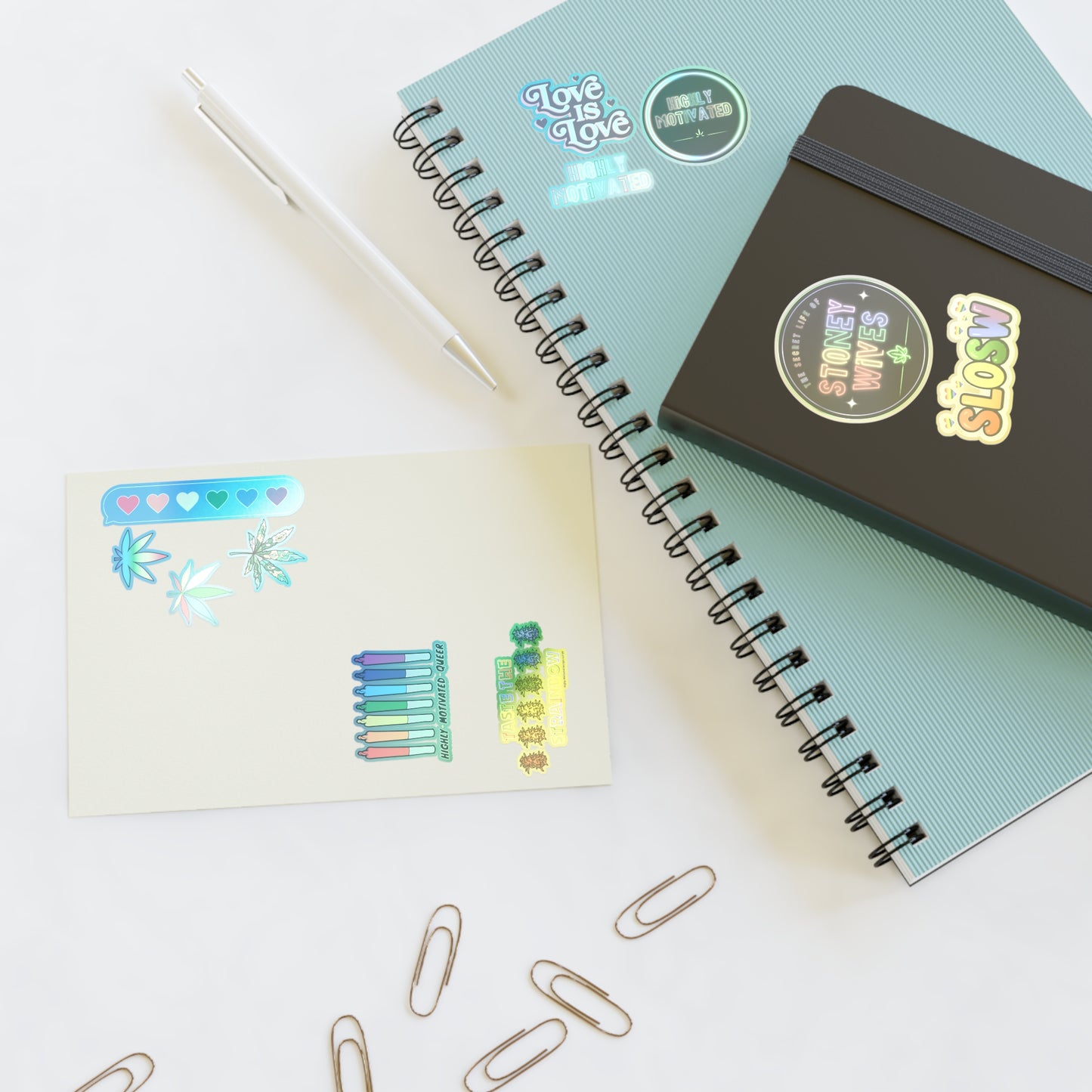 "PRIDE" HMD & SLOSW Pride 2026 Sticker Sheet | Rainbow Vinyl Decal Collection