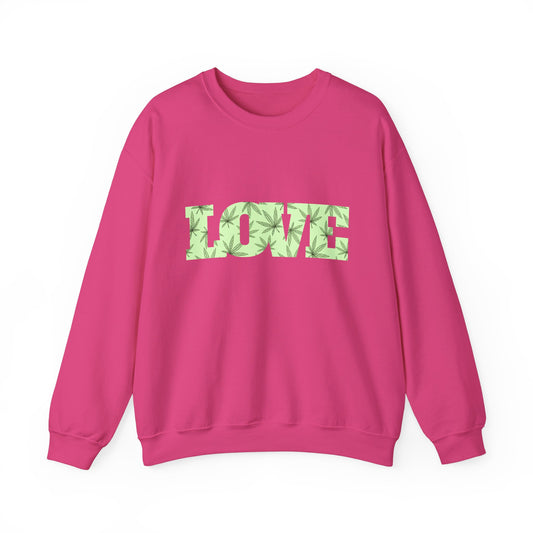 LOVE Cannabis Unisex Crewneck Sweatshirt