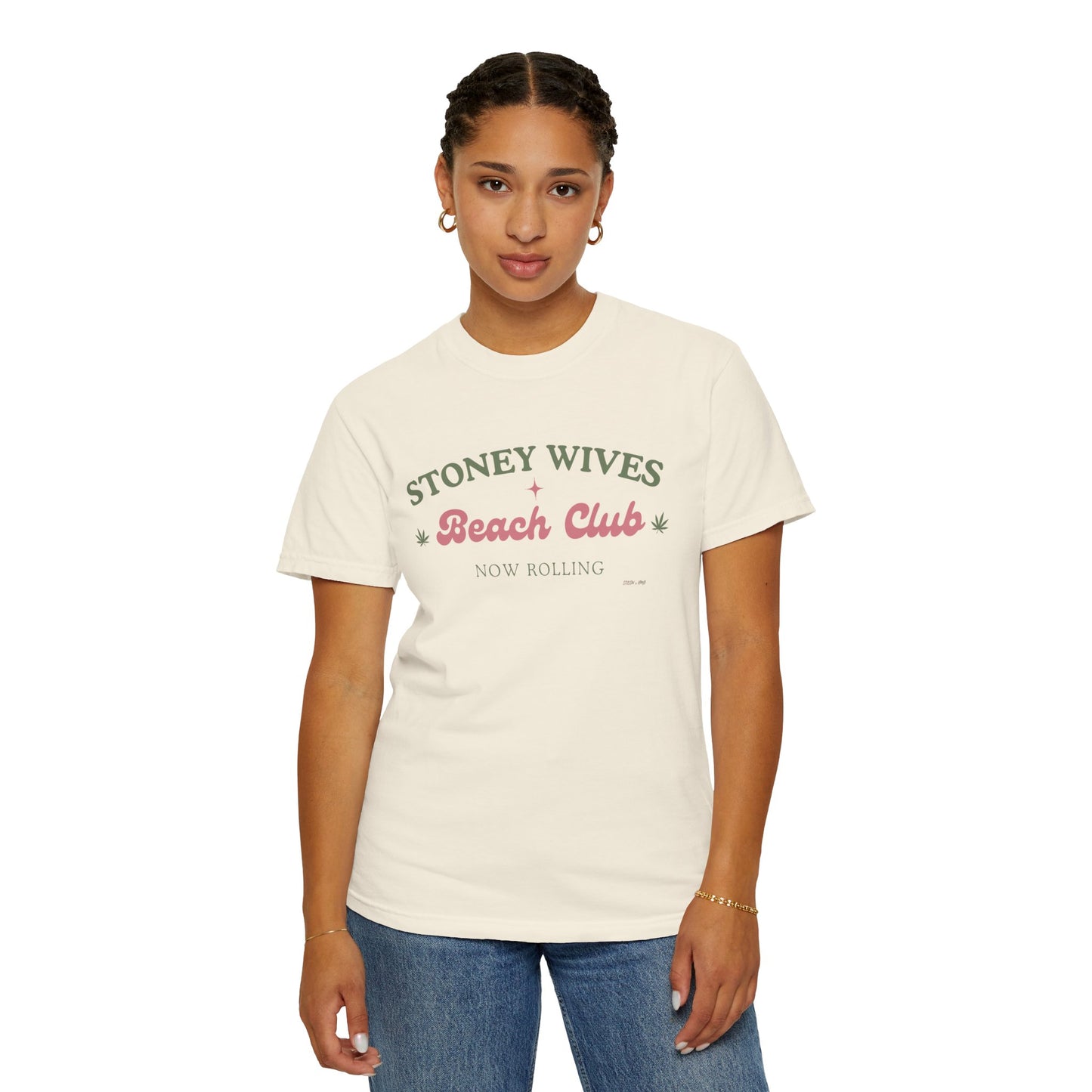 “SLOSW” Stoney Wives Beach Club | Comfort Colors Graphic T-Shirt | The Secret Lives of Stoney Wives Podcast Merch | Retro Summer Tee