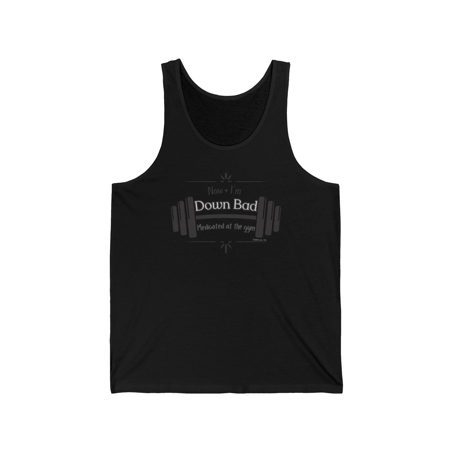 "Down Bad at the Gym" Unisex Cotton Jersey Tank