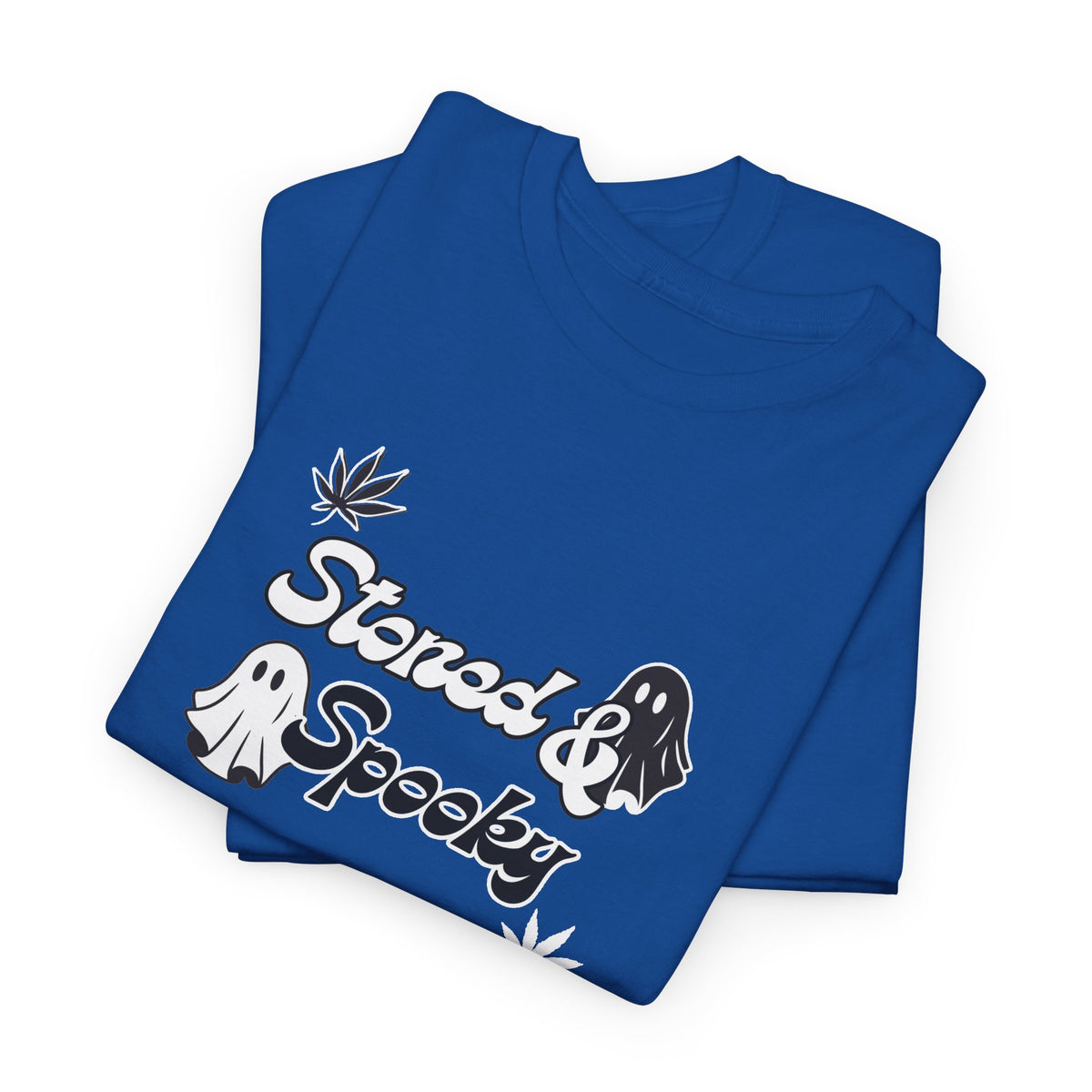 "Stoned & Spooky" Halloween T-Shirt | Retro Ghost Graphic Tee | Funny Spooky Season Shirt | Unisex Fall Streetwear | Highly Motivated Designs