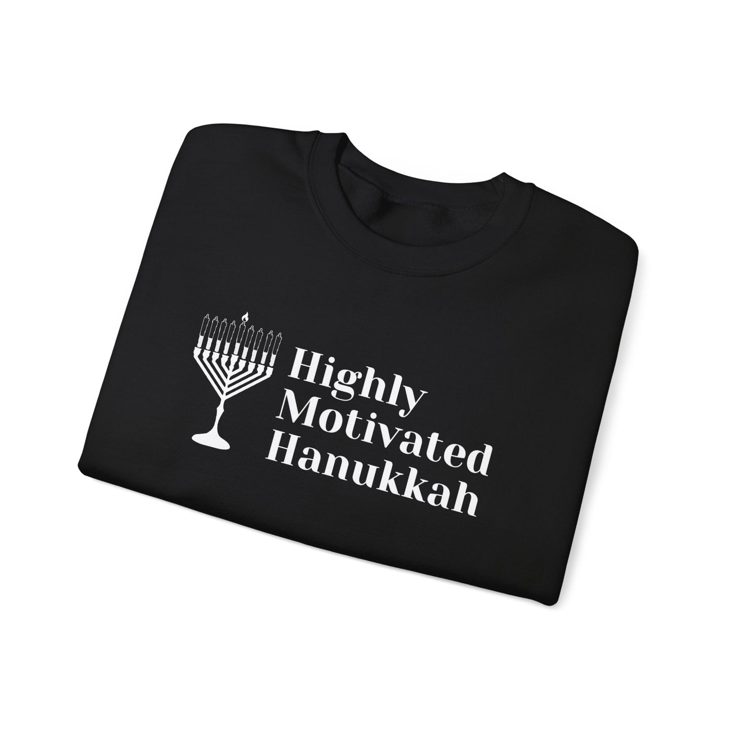 Highly Motivated Hanukkah Crewneck Sweatshirt - Unisex Heavy Blend