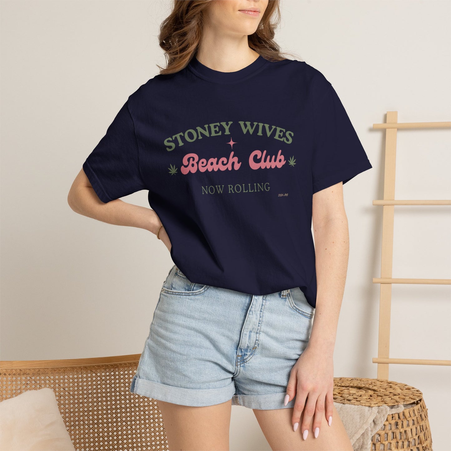 “SLOSW” Stoney Wives Beach Club | Comfort Colors Graphic T-Shirt | The Secret Lives of Stoney Wives Podcast Merch | Retro Summer Tee