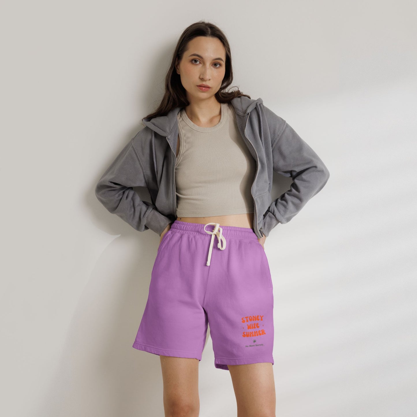 "SLOSW” Stoney Wife Summer | Sweat Shorts | The Secret Lives of Stoney Wives Podcast Merch | Unisex Garment-Dyed Lightweight Fleece Shorts