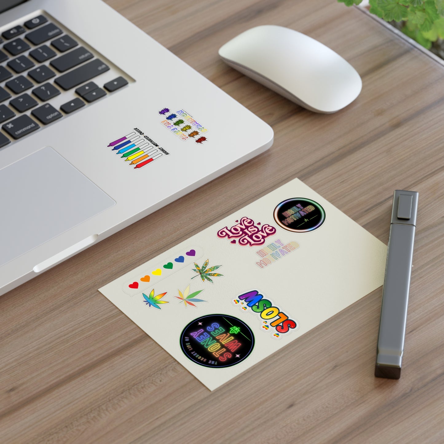 "PRIDE" HMD & SLOSW Pride 2026 Sticker Sheet | Rainbow Vinyl Decal Collection