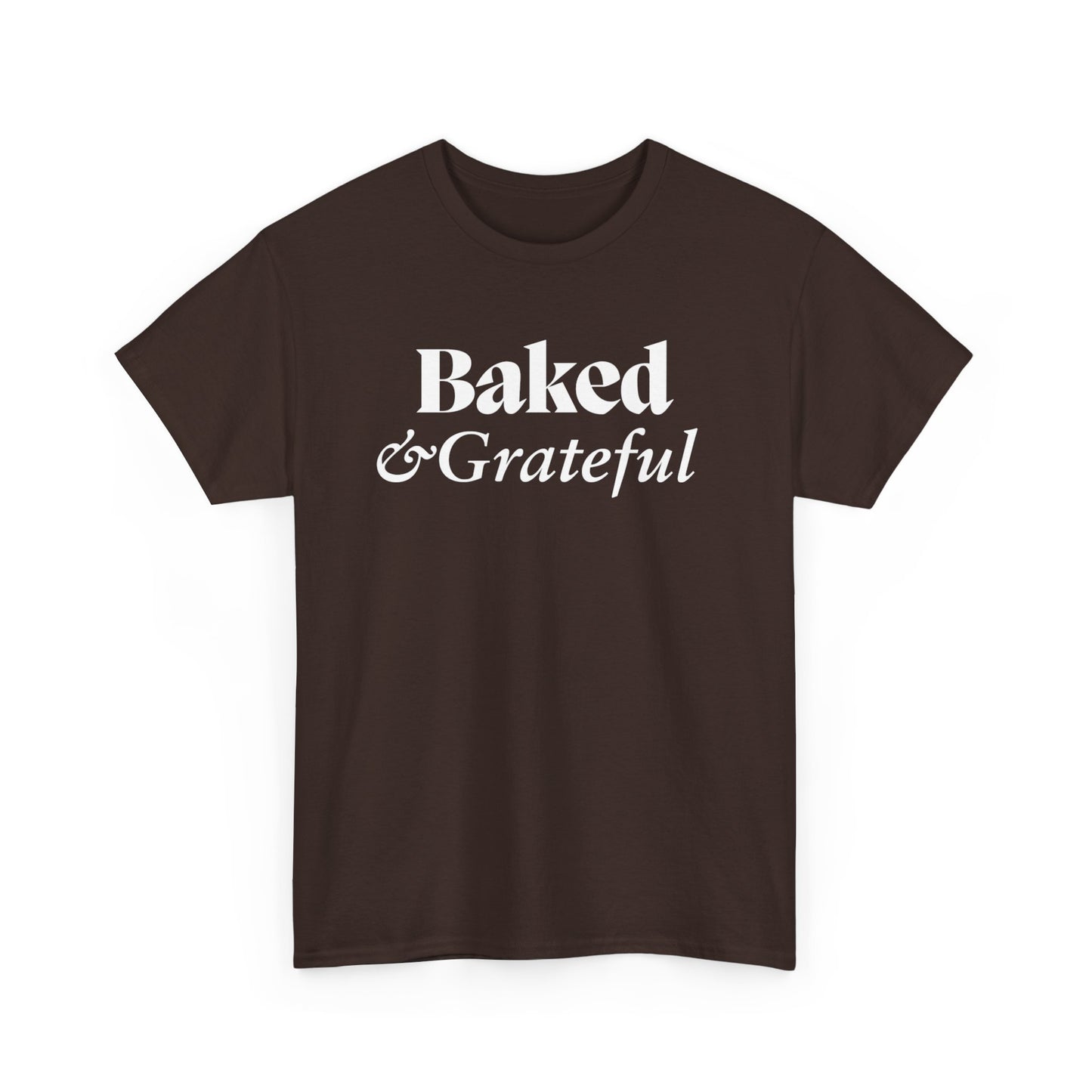 Baked & Grateful Unisex Heavy Cotton Tee - Comfy Casual Wear for Food Lovers