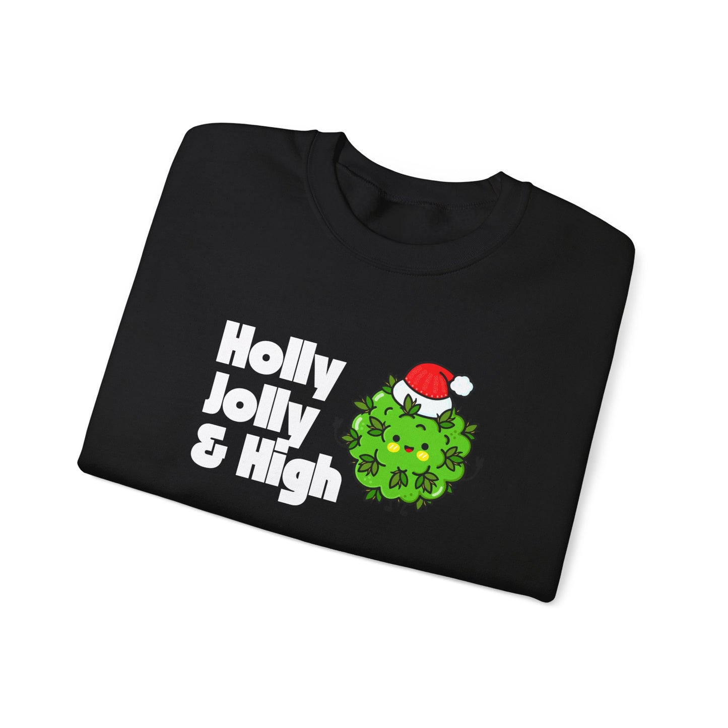 Holly Jolly & High Unisex Crewneck Sweatshirt