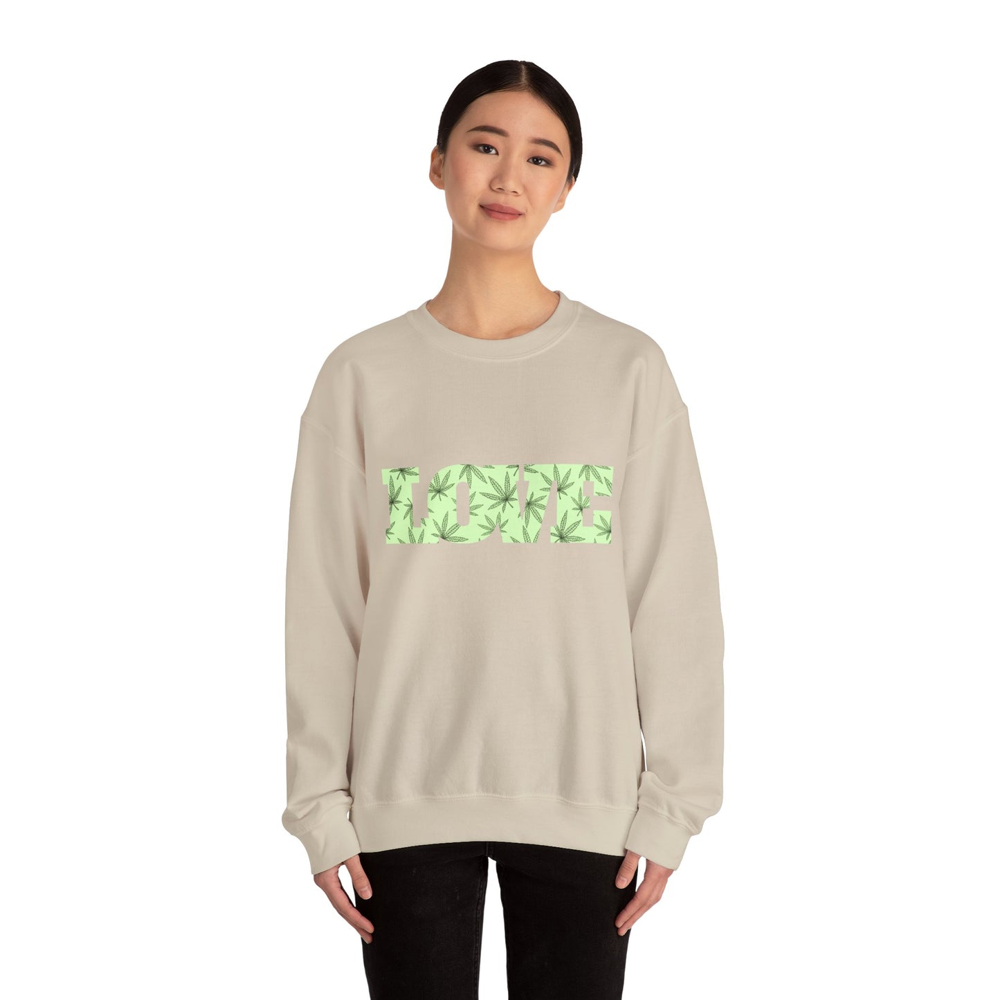 LOVE Cannabis Unisex Crewneck Sweatshirt