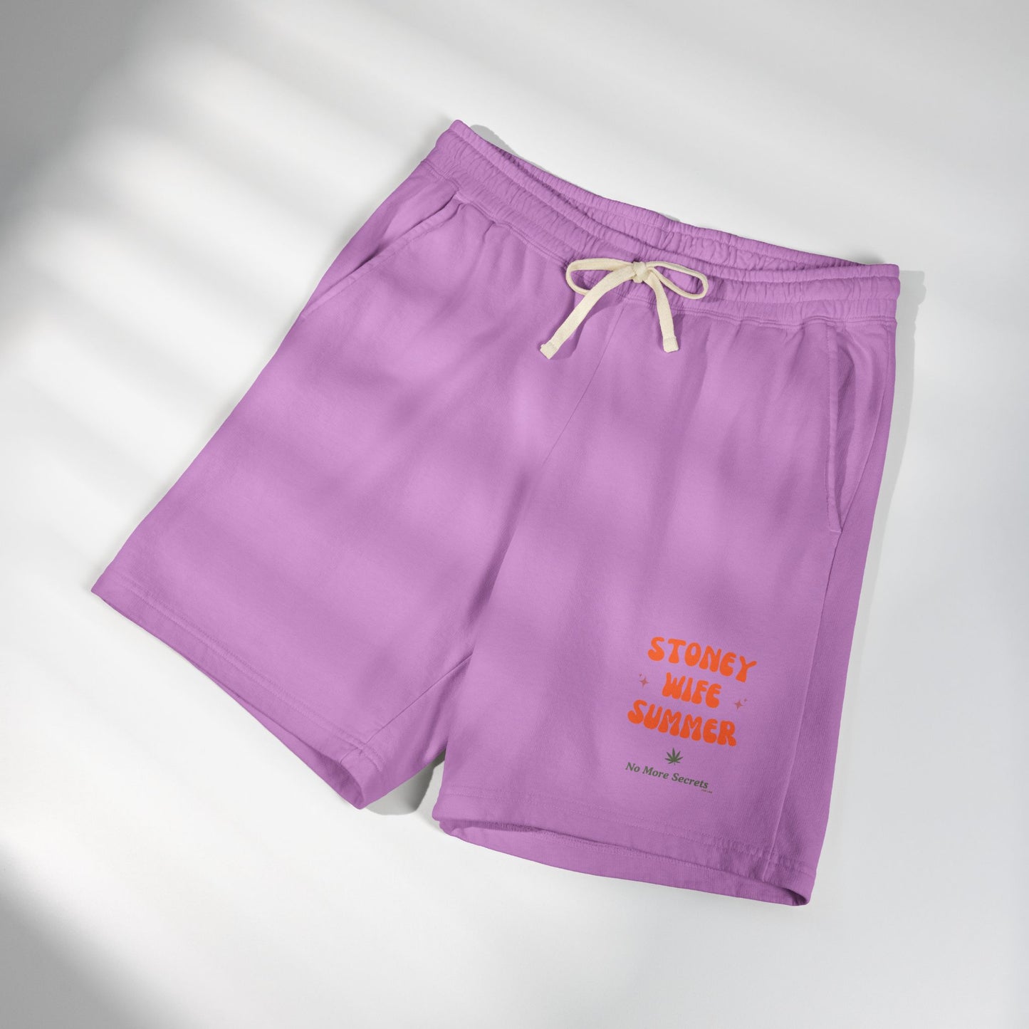 "SLOSW” Stoney Wife Summer | Sweat Shorts | The Secret Lives of Stoney Wives Podcast Merch | Unisex Garment-Dyed Lightweight Fleece Shorts