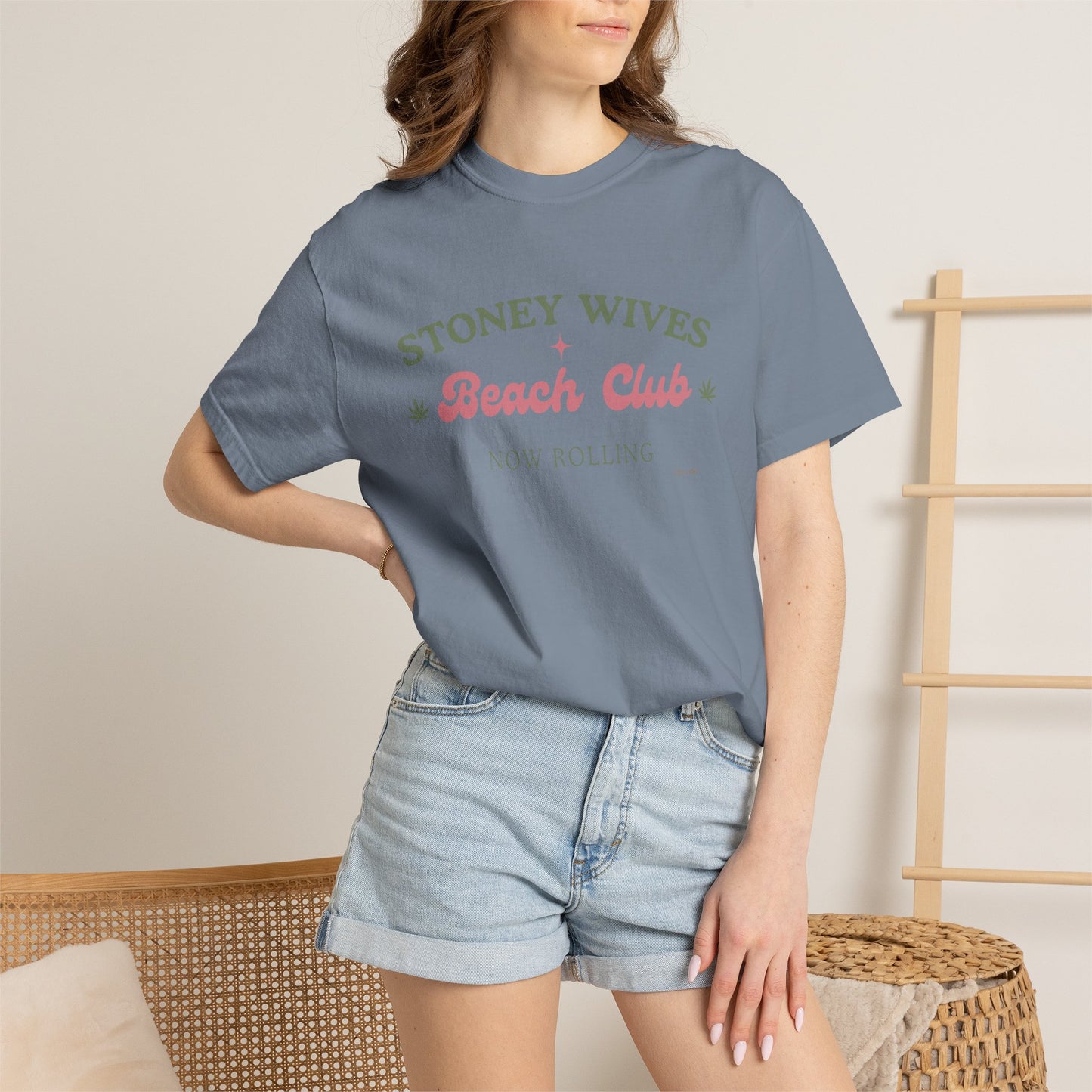 “SLOSW” Stoney Wives Beach Club | Comfort Colors Graphic T-Shirt | The Secret Lives of Stoney Wives Podcast Merch | Retro Summer Tee