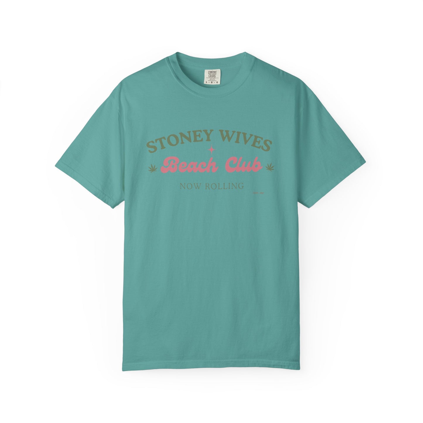 “SLOSW” Stoney Wives Beach Club | Comfort Colors Graphic T-Shirt | The Secret Lives of Stoney Wives Podcast Merch | Retro Summer Tee