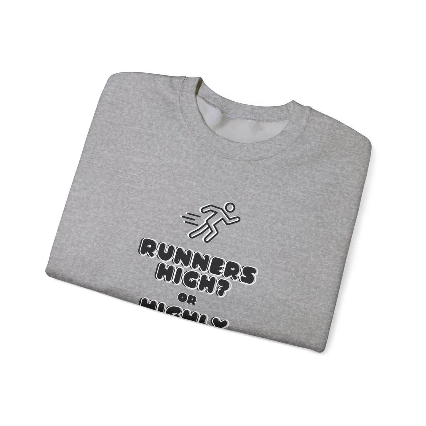 "Runner High?" Unisex Cotton Crewneck Sweatshirt