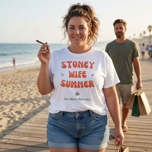 "SLOSW" Stoney Wife Summer Crop Tee | The Secret Lives Of Stoney Wives Podcast Merch | Retro Cropped Boxy Baby Comfort Colors T-Shirt