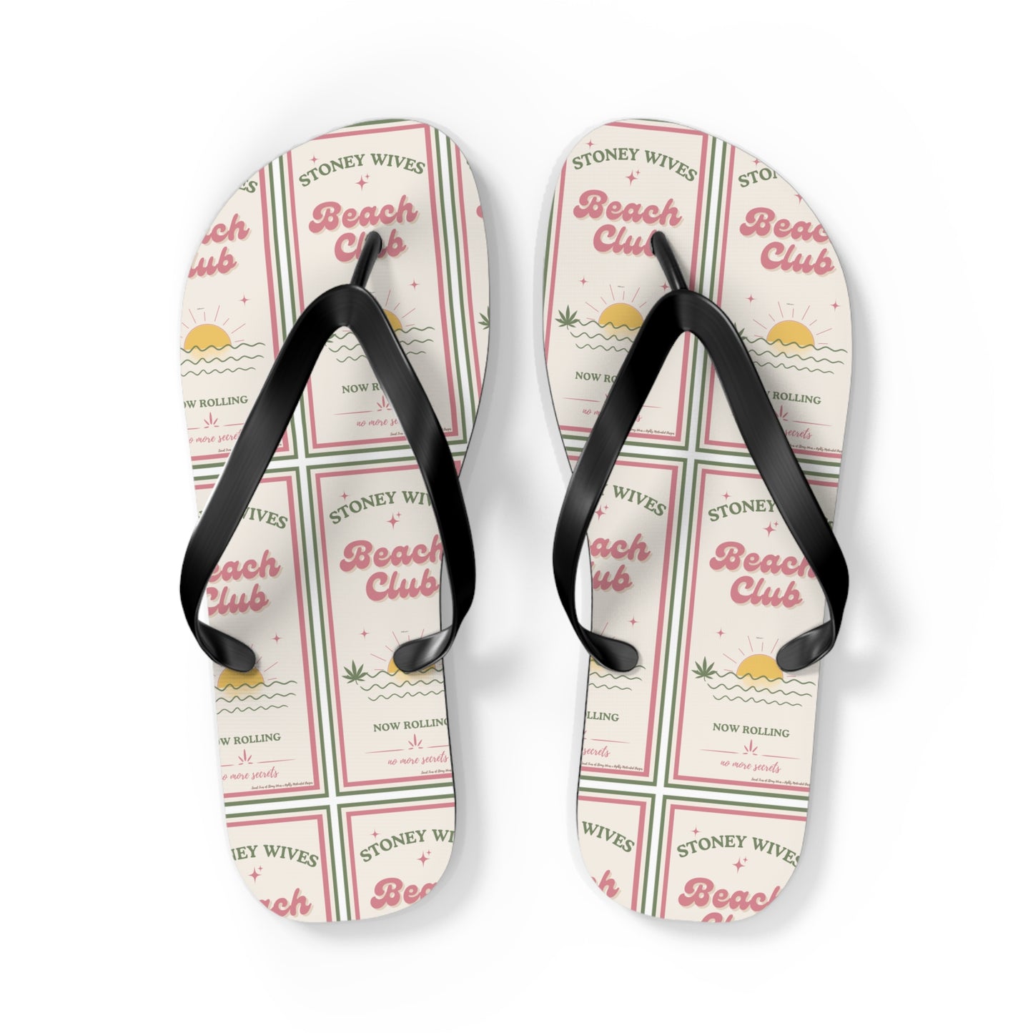 "SLOSW"  Stoney Wife Summer Sandals | The Secret Lives Of Stoney Wives Podcast Merch | Retro Flip Flops | Beach Footwear | Cushioned Summer Slides | Shoes
