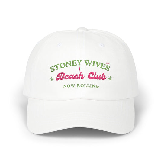 "SLOSW" Stoney Wives Beach Club Dad Hat | Embroidered Podcast Merch Baseball Cap | Secret Lives of Stoney Wives