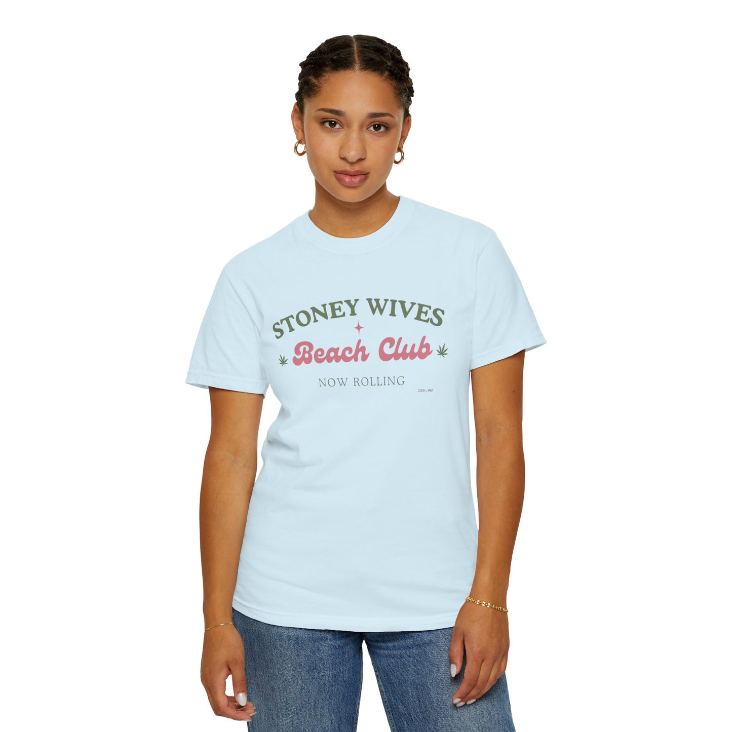 “SLOSW” Stoney Wives Beach Club | Comfort Colors Graphic T-Shirt | The Secret Lives of Stoney Wives Podcast Merch | Retro Summer Tee