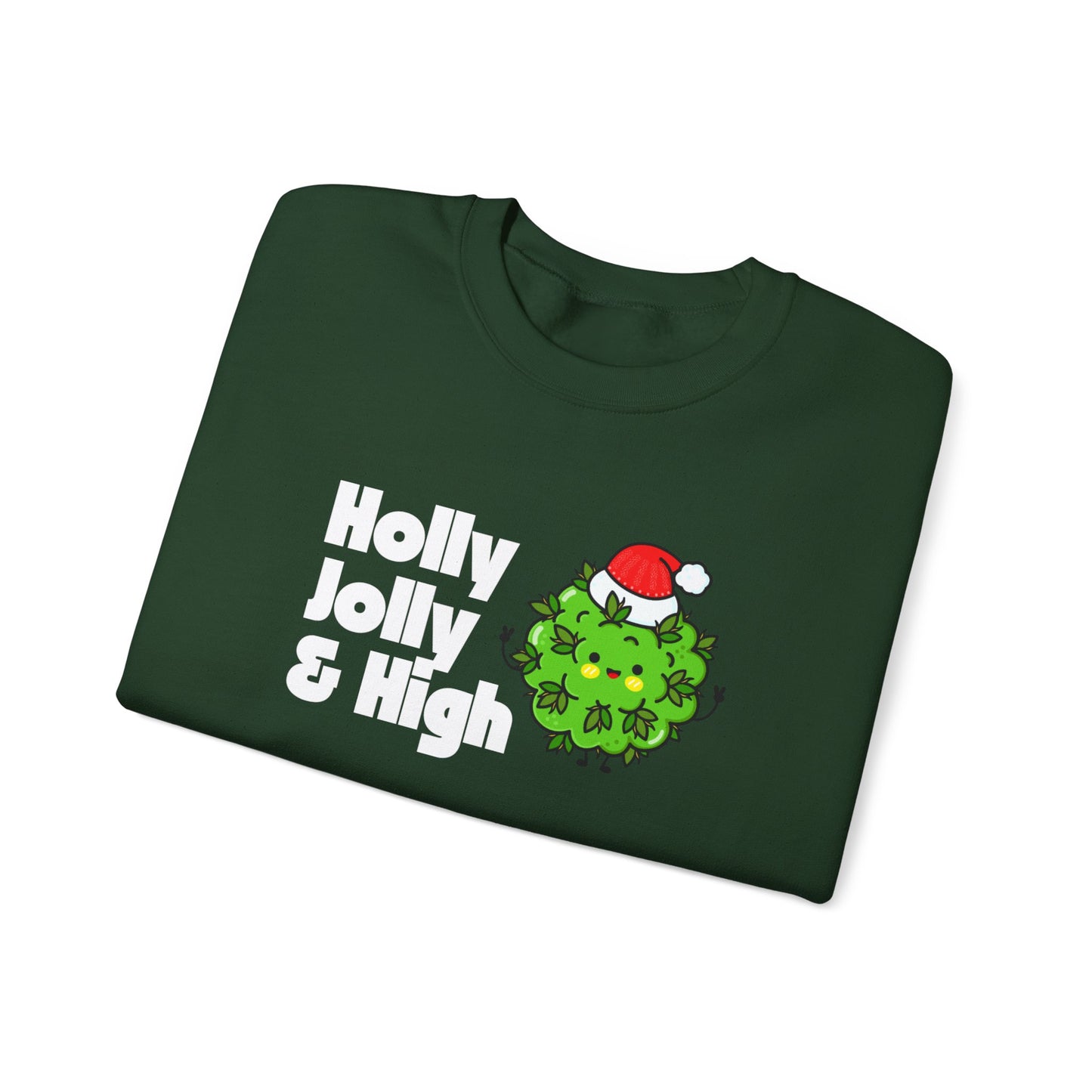 Holly Jolly & High Unisex Crewneck Sweatshirt