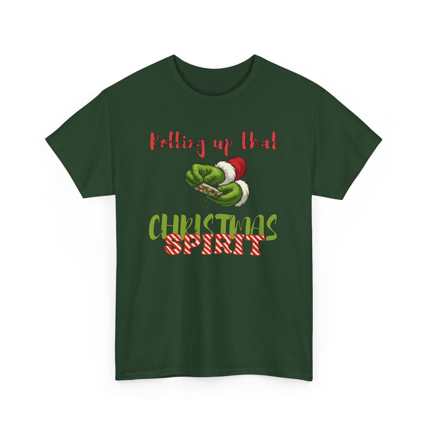 Rolling up the Christmas spirit Unisex adult tee shirt