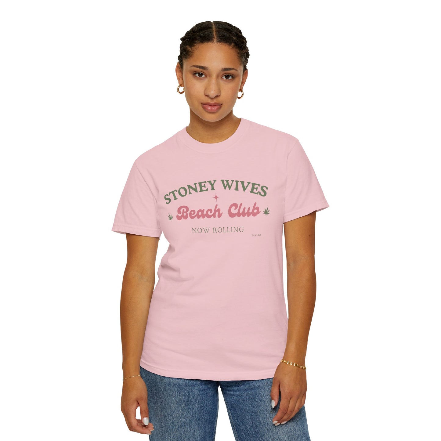 “SLOSW” Stoney Wives Beach Club | Comfort Colors Graphic T-Shirt | The Secret Lives of Stoney Wives Podcast Merch | Retro Summer Tee