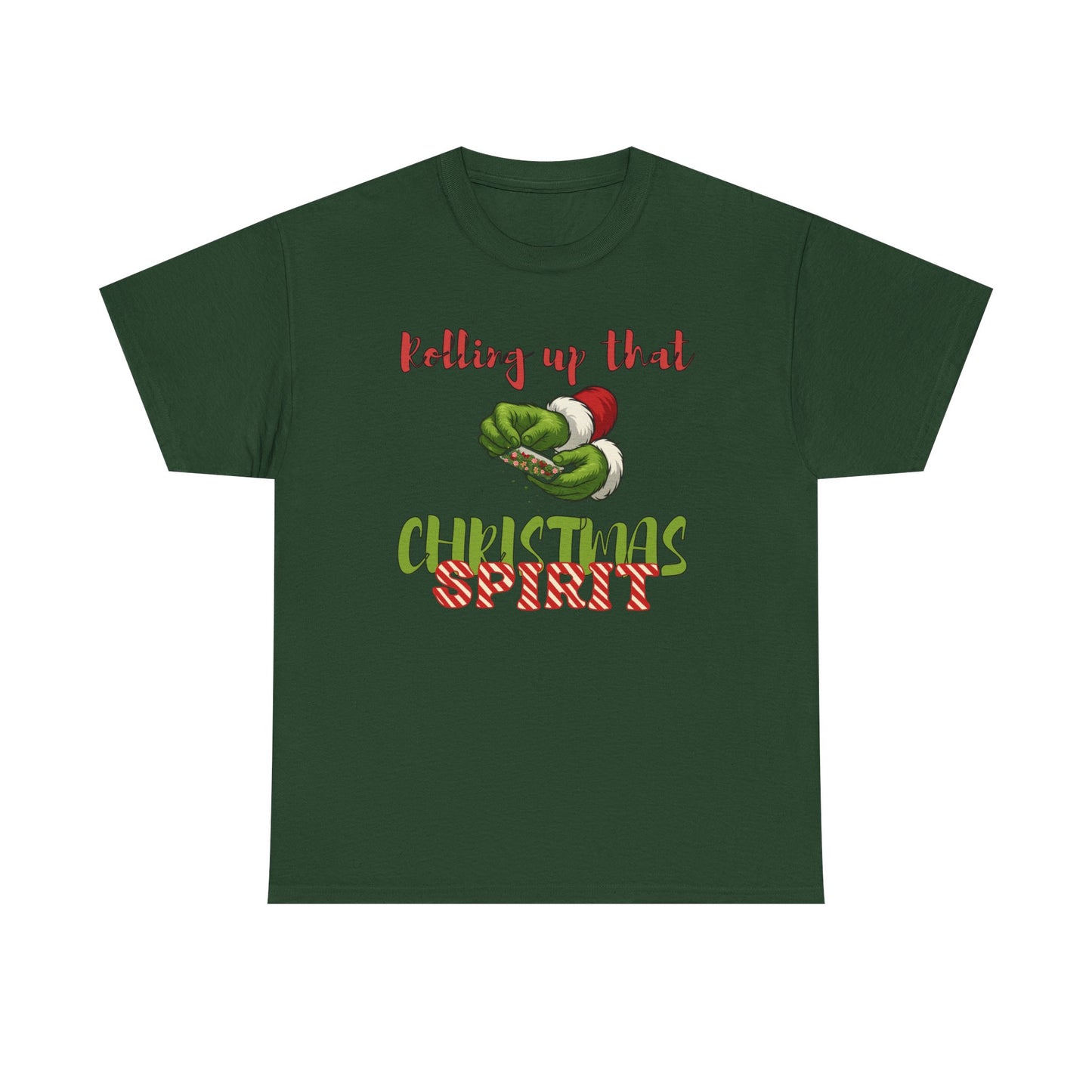 Rolling up the Christmas spirit Unisex adult tee shirt