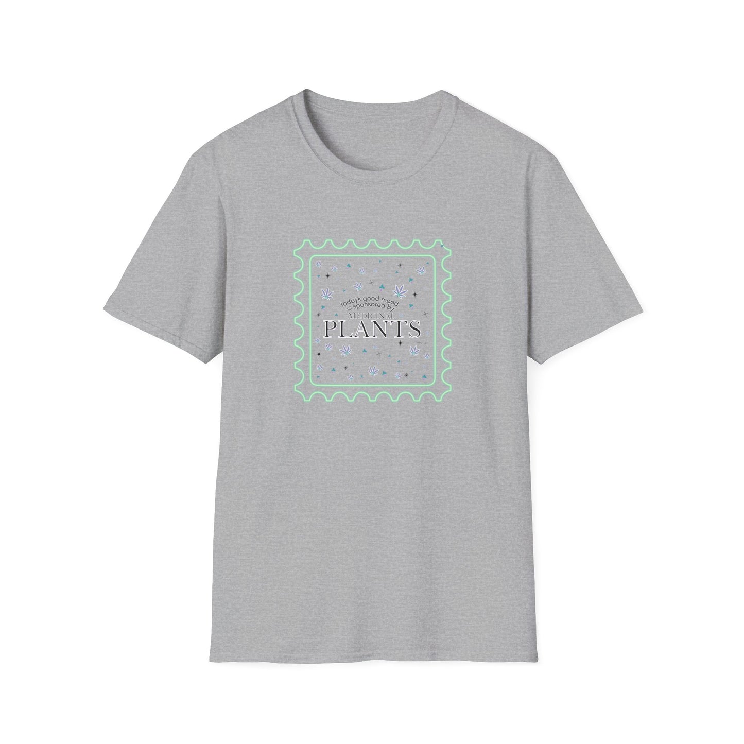 "Terps Heal" Today's good mood... Plants Shirt – Botanical Graphic Tee, Streetwear Plant T-Shirt, Nature Aesthetic Neon Tee, Unisex Softstyle Shirt