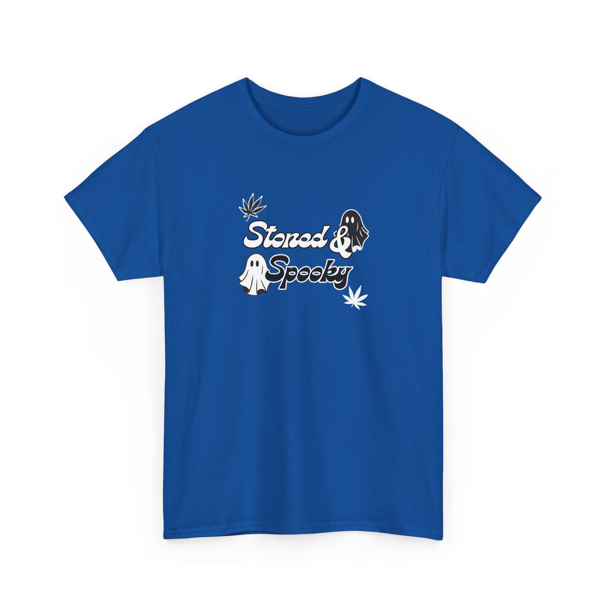 "Stoned & Spooky" Halloween T-Shirt | Retro Ghost Graphic Tee | Funny Spooky Season Shirt | Unisex Fall Streetwear | Highly Motivated Designs