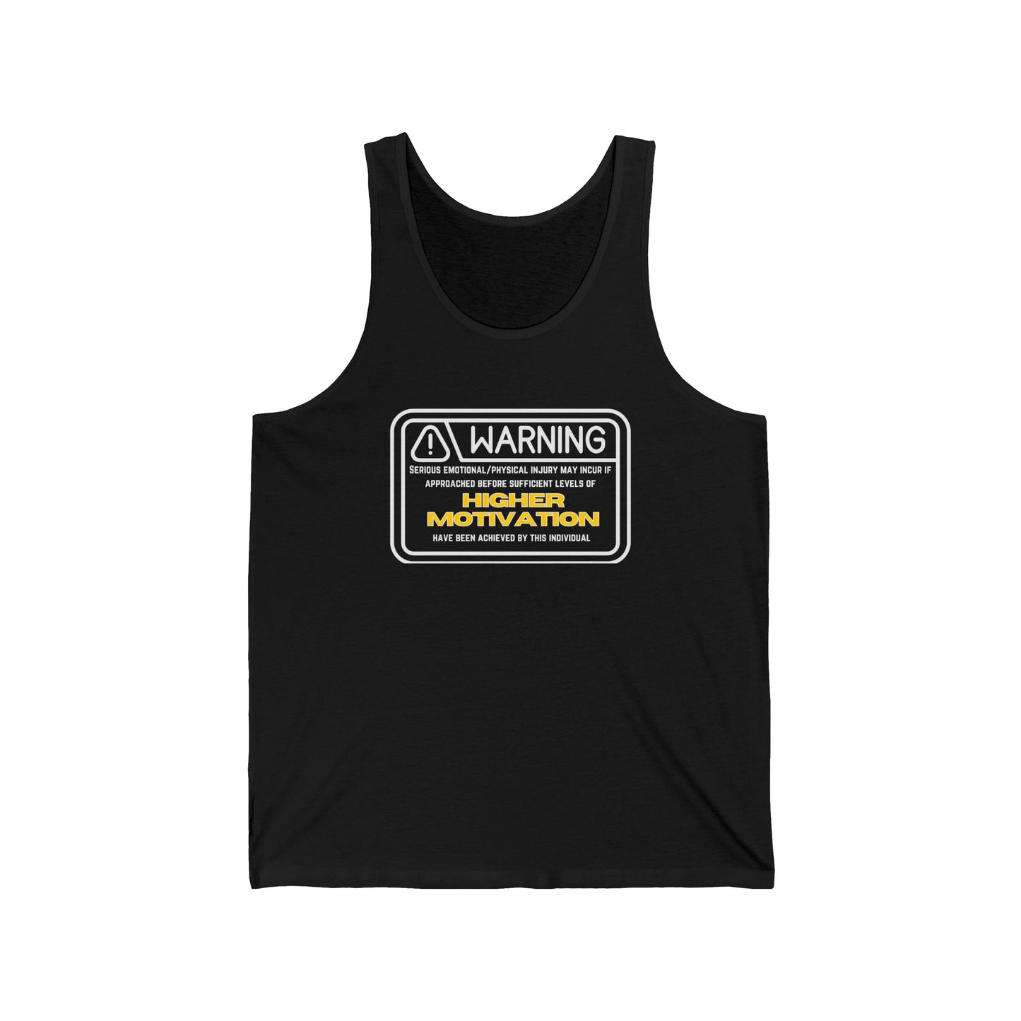 "Warning" Unisex Cottton Jersey Tank