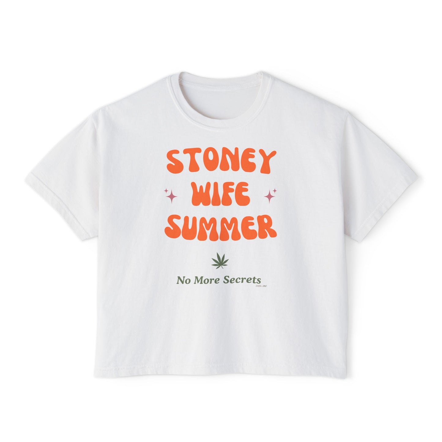 "SLOSW" Stoney Wife Summer Crop Tee | The Secret Lives Of Stoney Wives Podcast Merch | Retro Cropped Boxy Baby Comfort Colors T-Shirt