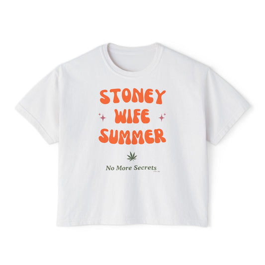 "SLOSW"  Stoney Wife Summer Crop Tee | Secret Lives Of Stoney Wives Podcast Merch | Retro Cropped Boxy Baby Comfort Colors T-Shirt