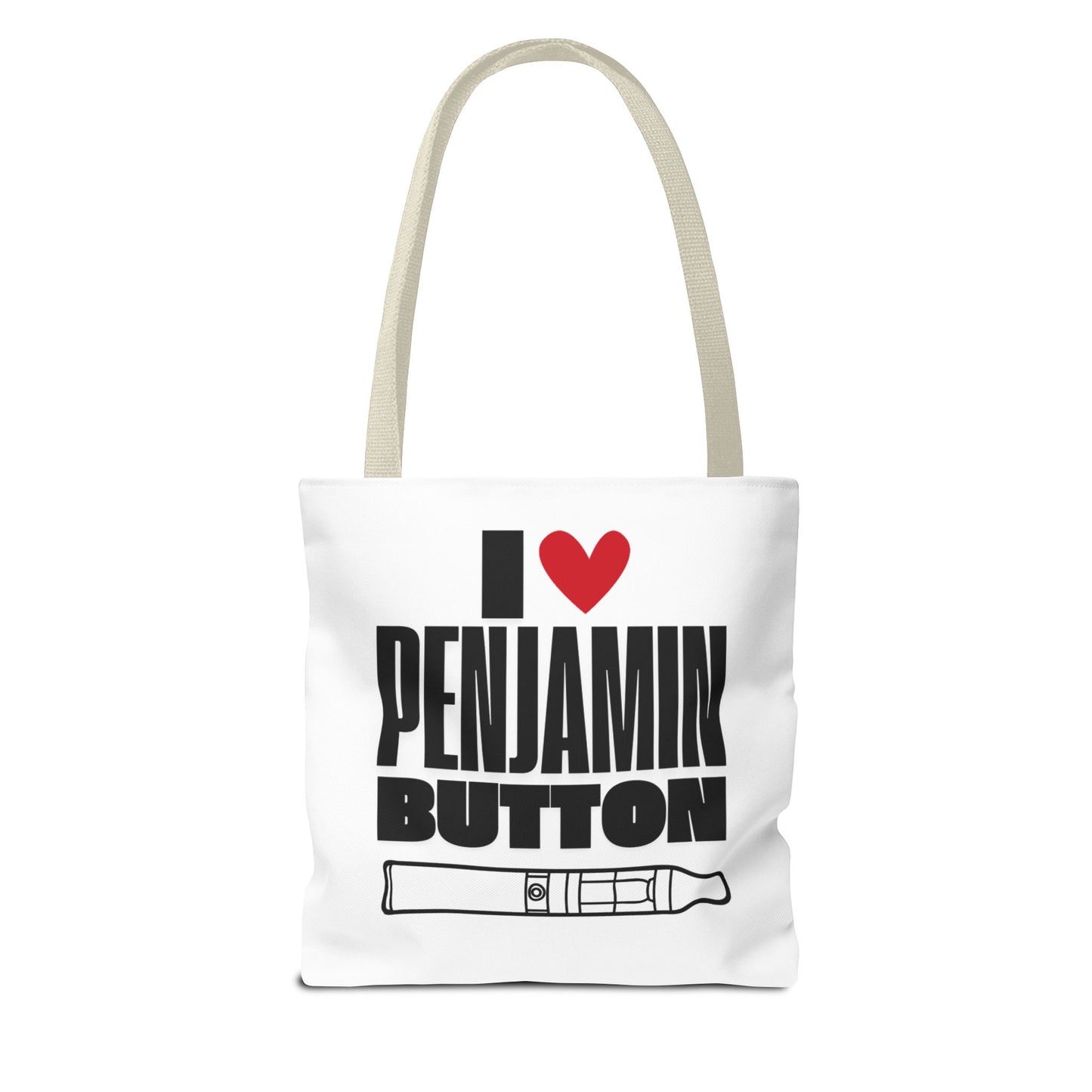 I Love Penjamin Button Tote Bag - Fun and Stylish Eco-Friendly Bag for Fans