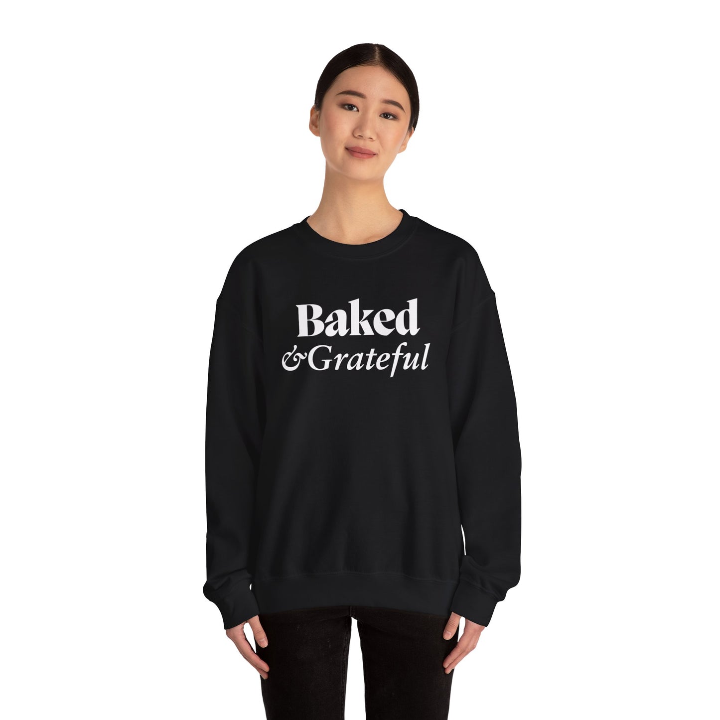 Baked & Grateful Unisex Crewneck Sweatshirt - Cozy Comfort for Food Lovers