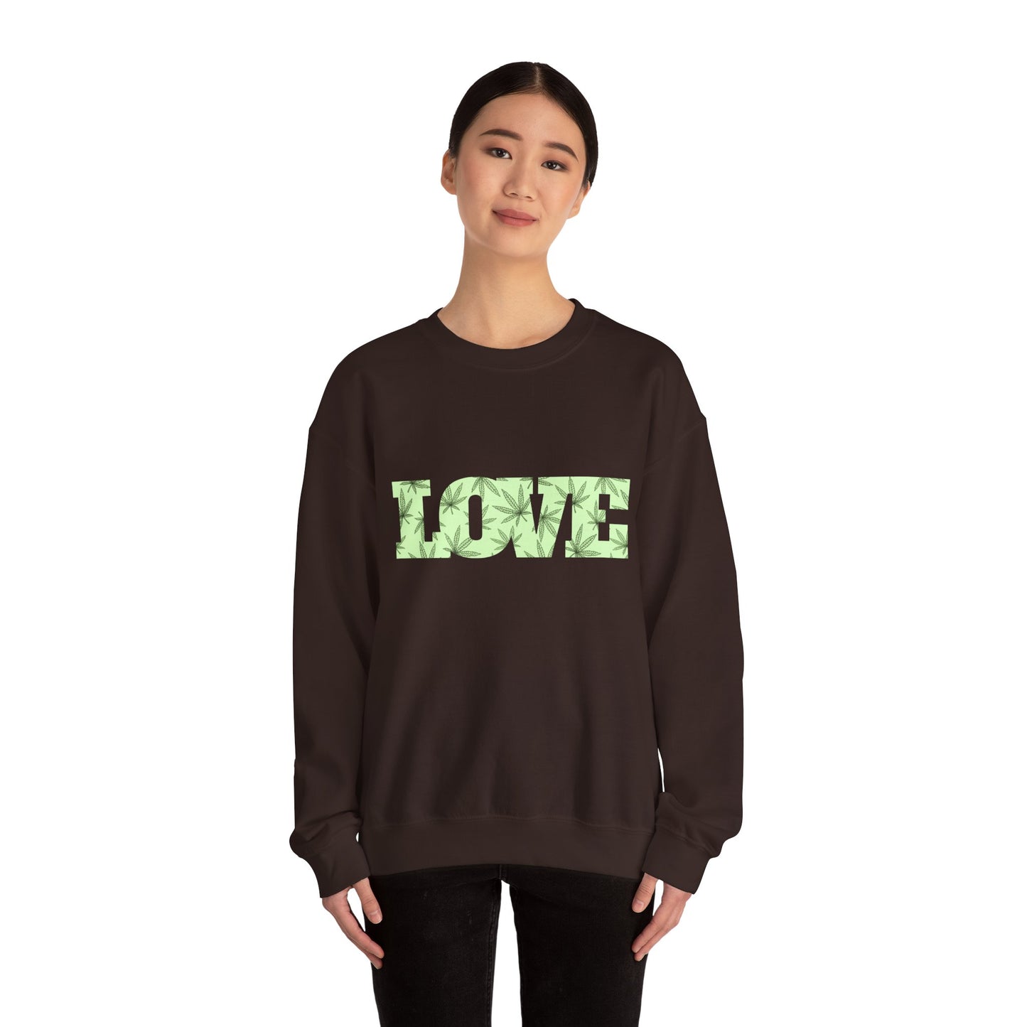 LOVE Cannabis Unisex Crewneck Sweatshirt