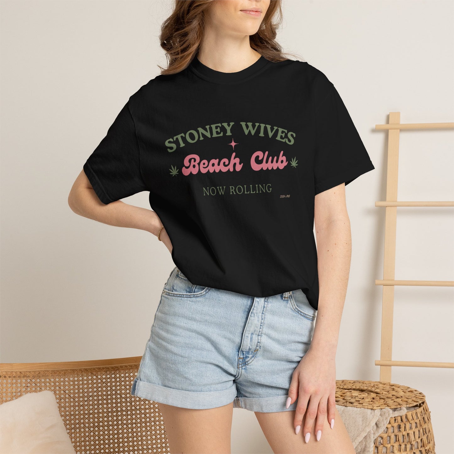 “SLOSW” Stoney Wives Beach Club | Comfort Colors Graphic T-Shirt | The Secret Lives of Stoney Wives Podcast Merch | Retro Summer Tee