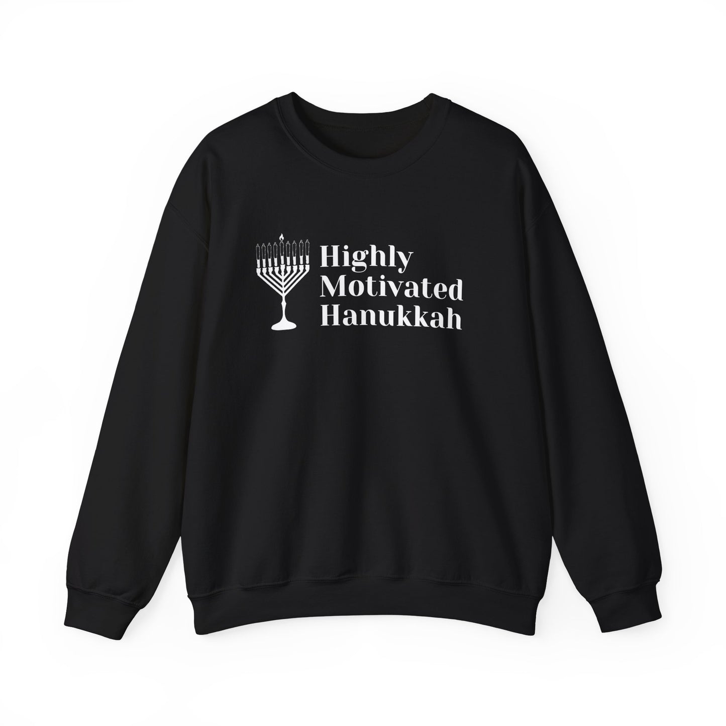 Highly Motivated Hanukkah Crewneck Sweatshirt - Unisex Heavy Blend