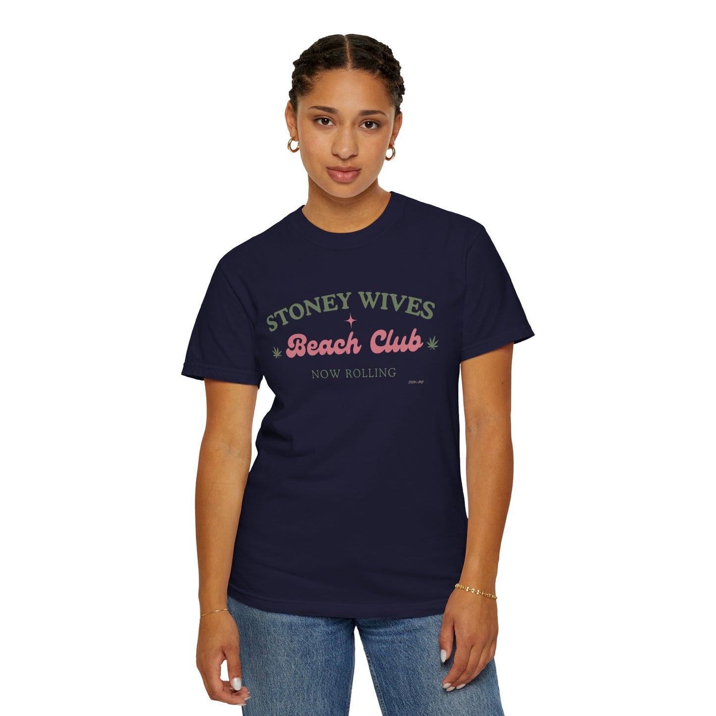“SLOSW” Stoney Wives Beach Club | Comfort Colors Graphic T-Shirt | The Secret Lives of Stoney Wives Podcast Merch | Retro Summer Tee