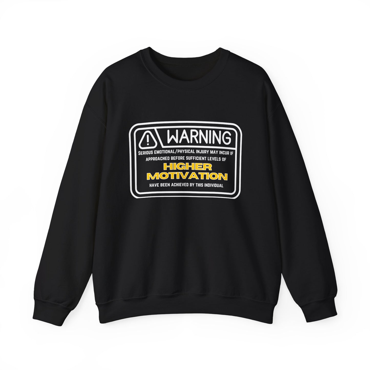 "Warning" Unisex Cotton Crewneck Sweatshirt