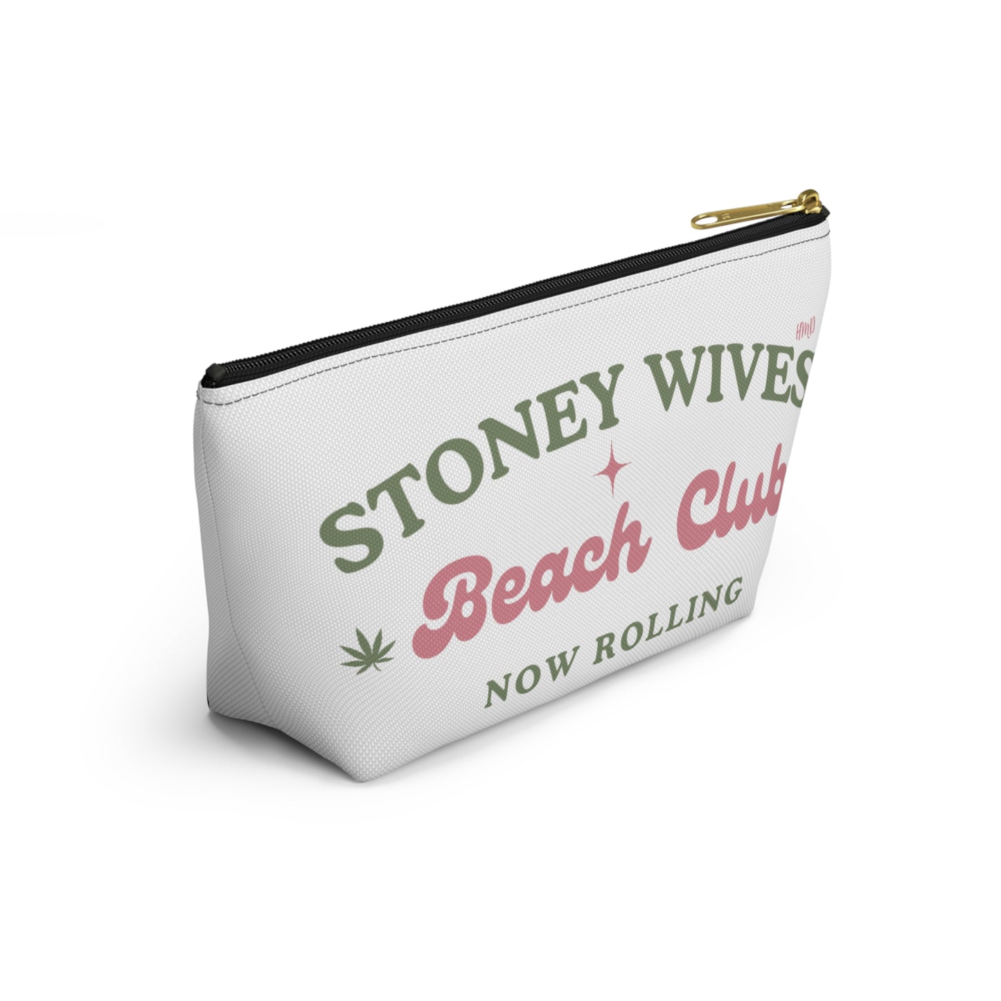 "SLOSW" Stoney Wives Beach Club | Accessory Pouch | The Secret Lives Of Stoney Wives Podcast Merch | Cannabis Sesh Gear Bag | Boho Stoner Zipper Pouch